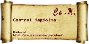 Csarnai Magdolna névjegykártya